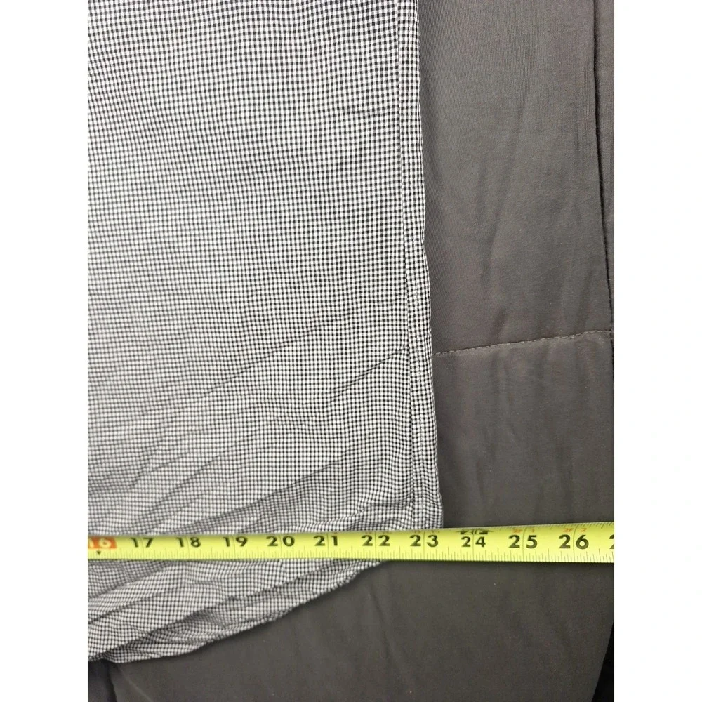 Polo Ralph Lauren Button Front Large Shirt‎ Black White Gingham Check Preppy